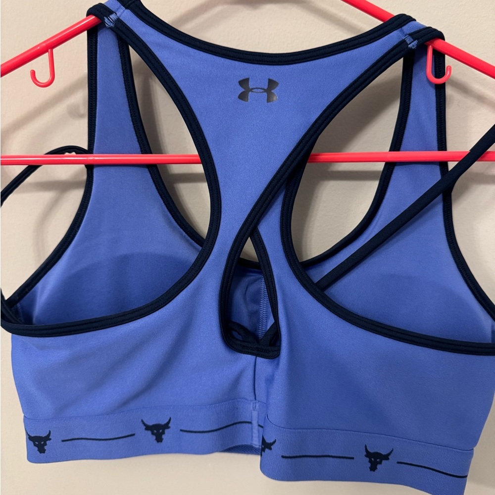 LG Blue Sports Bra with Racerback Design - Picture 3 of 4